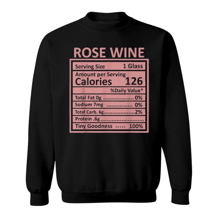 Rose Wine Nutrition Facts Thanksgiving Matching T-Shirt