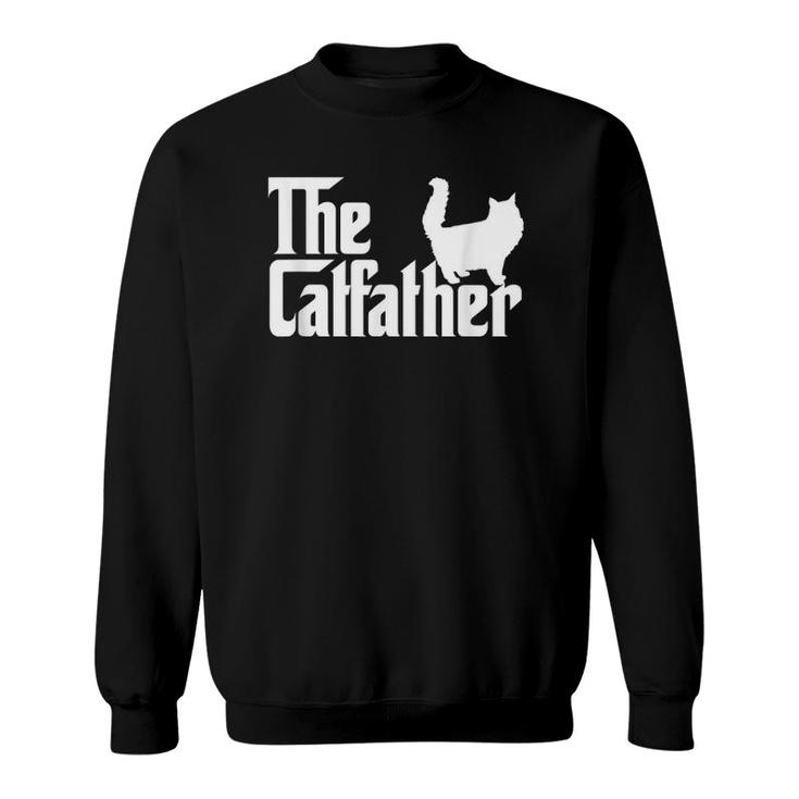 The Catfather Funny Cat Dad  For Men Cat Lover Gifts Sweatshirt