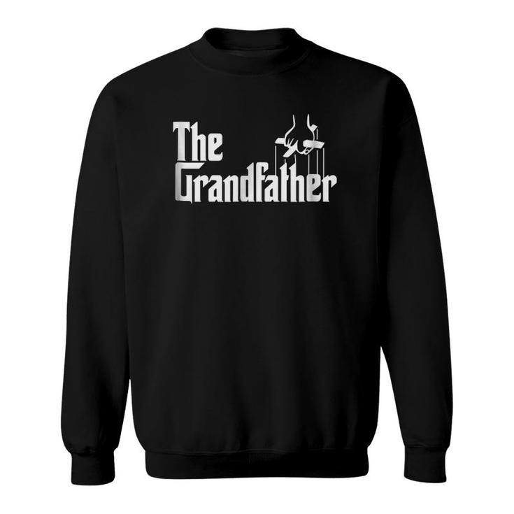 The Grandfather Funny Father's Day Godfather Fitted V-Neck Sweatshirt