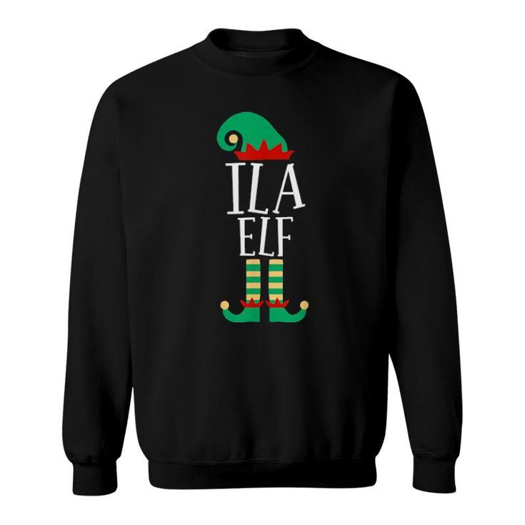 The Ila Elf Merry Christmas  Sweatshirt