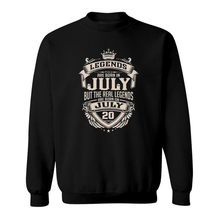 The Real Legends Are Born On July 20 Vintage Sweatshirt