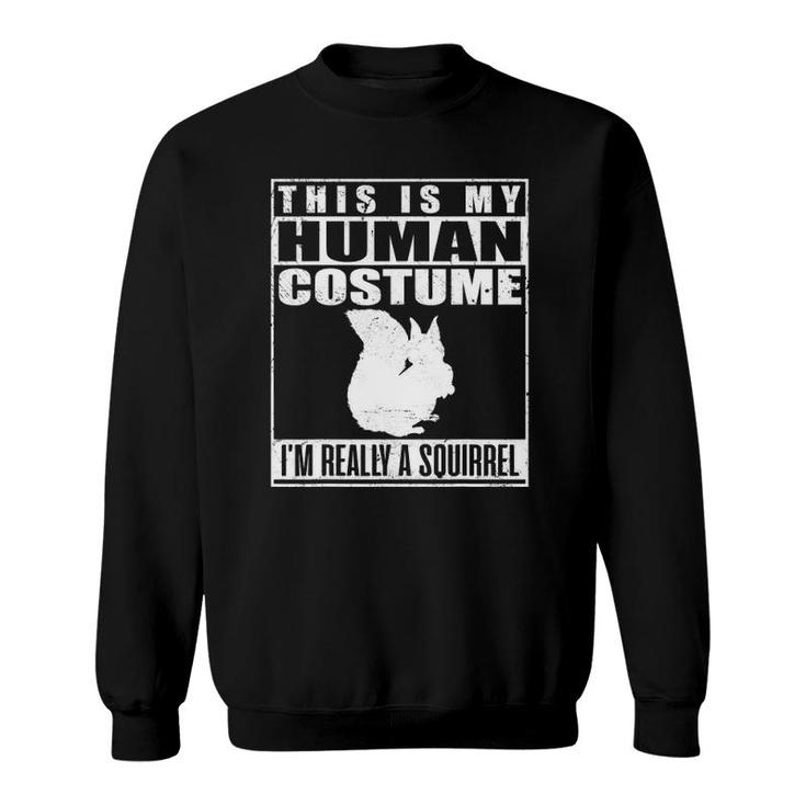 This Is My Human Costume I'm A Squirrel Halloween Sweatshirt