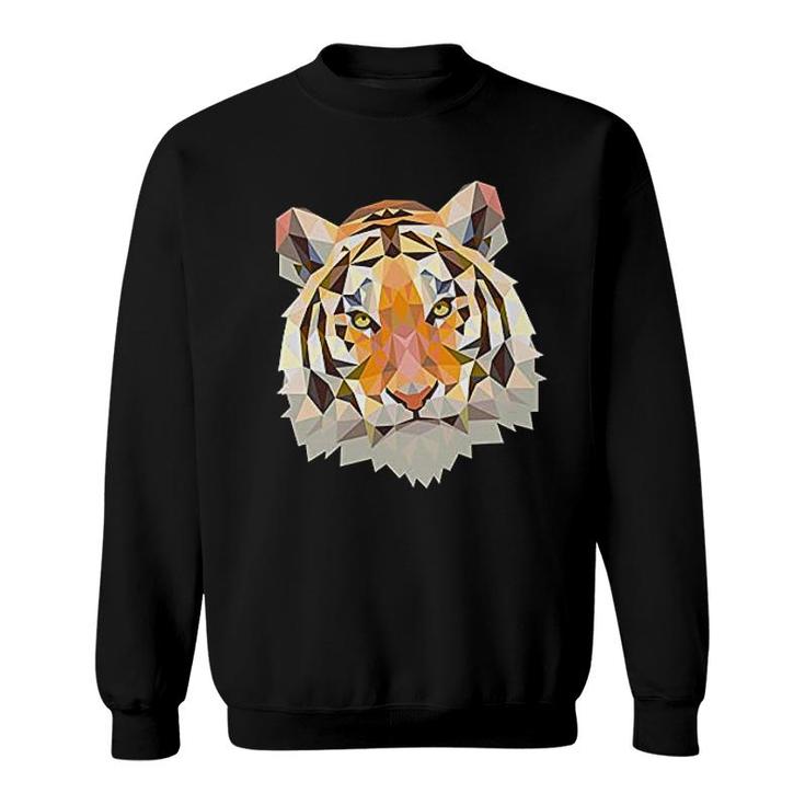 Tiger Face Modern Art  Comfortable Sweatshirt