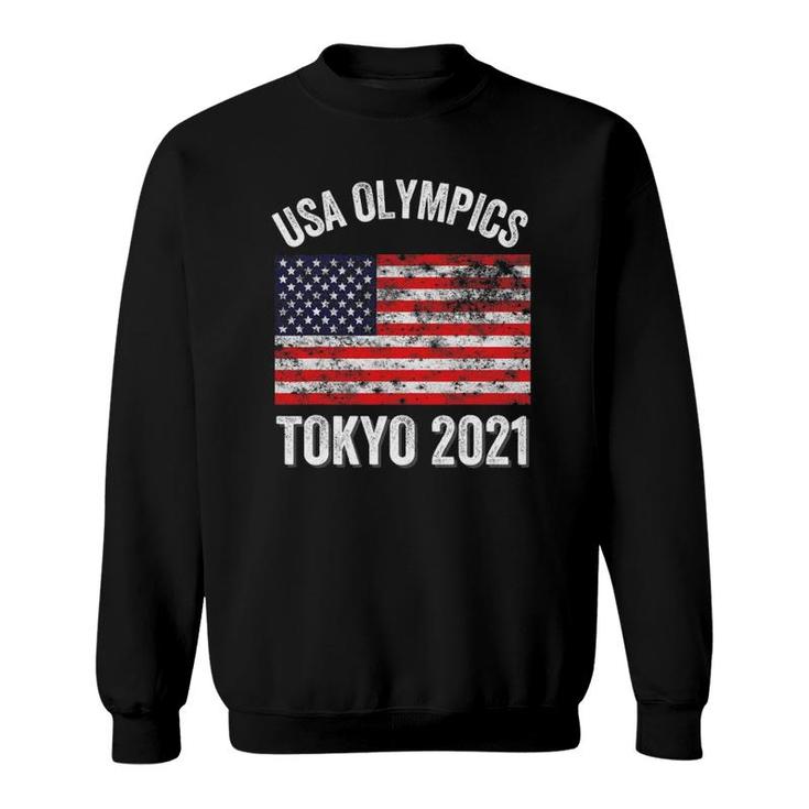 Tokyo Olympics 2021 Usa Team - American Flag Gift Sweatshirt