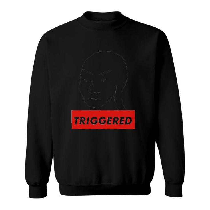 Triggered Npc Non Playable Character Sjw Wojak Meme Sweatshirt Mazezy