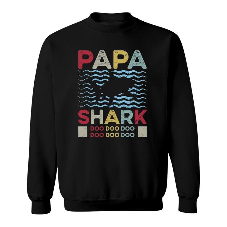 Ts Funny Graphic Papa Shark For Cool Dads Sweatshirt