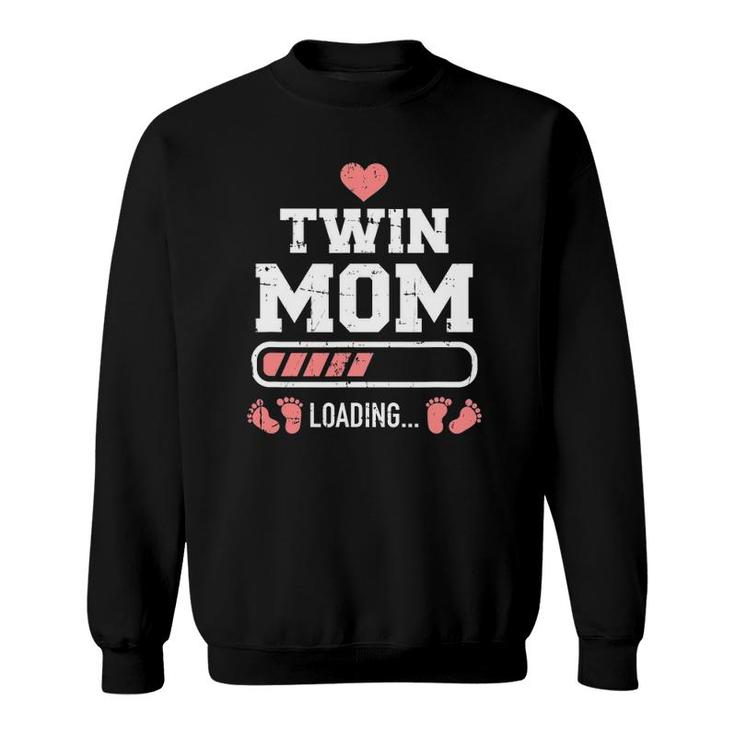 Twin Mom Loading Twin Babies Pregnancy Announcement Sweatshirt