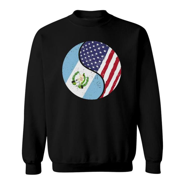 United States Yin And Yang - Us Flag Guatemala Sweatshirt