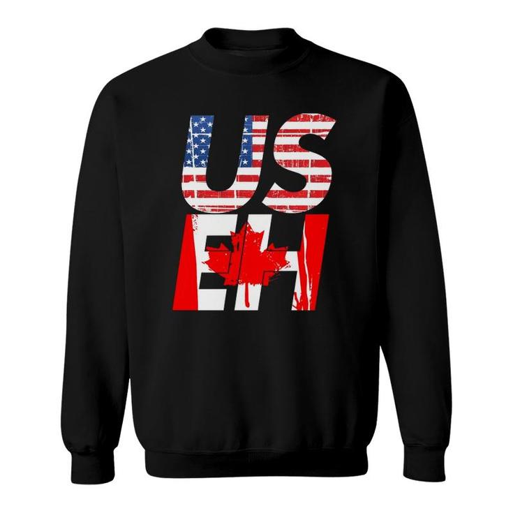Us Eh Canada America Usa Us Eh Flag By Mcma Sweatshirt