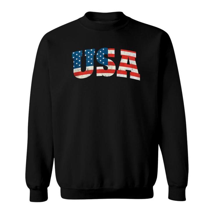 Usa 4Th Of July American Patriotic Flag Sweatshirt