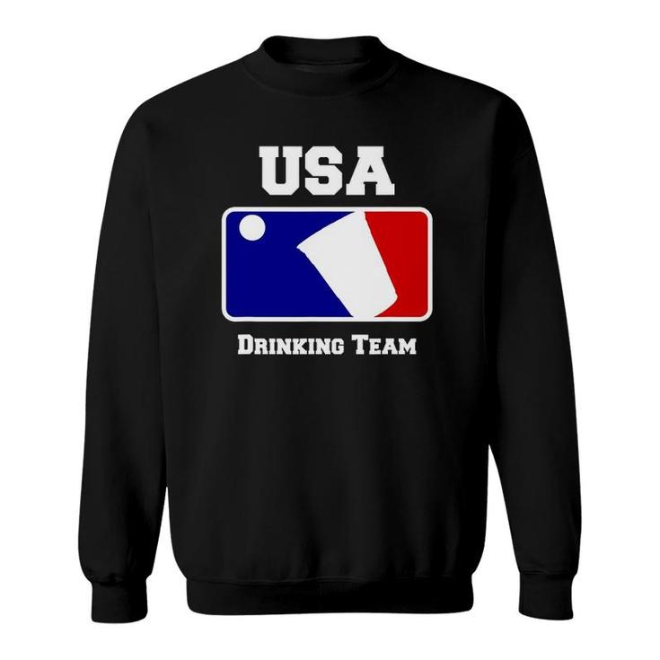 Usa Drinking Team Funny Party Beer Pong Game Sweatshirt