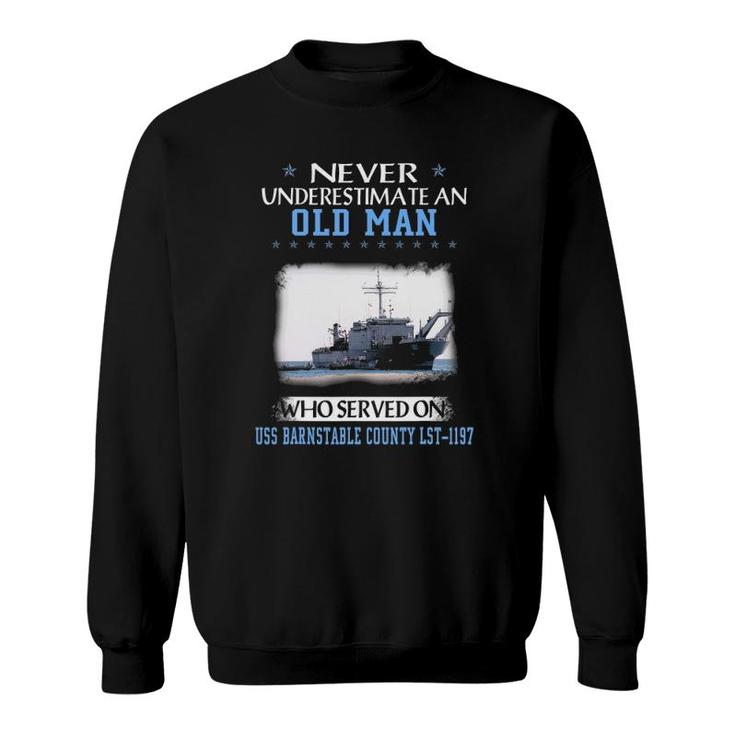 Uss Barnstable County Lst-1197 Veterans Day Father Day Sweatshirt