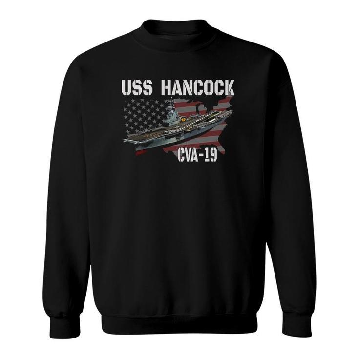 Uss Hancock Cva-19 Aircraft Carrier Veterans Day Father's Day Sweatshirt