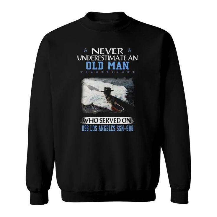 Uss Los Angeles Ssn 688 Submarine Veterans Day Father's Day Sweatshirt
