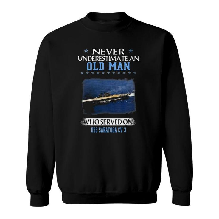 Uss Saratoga Cv-3 Veterans Day Father Day Sweatshirt