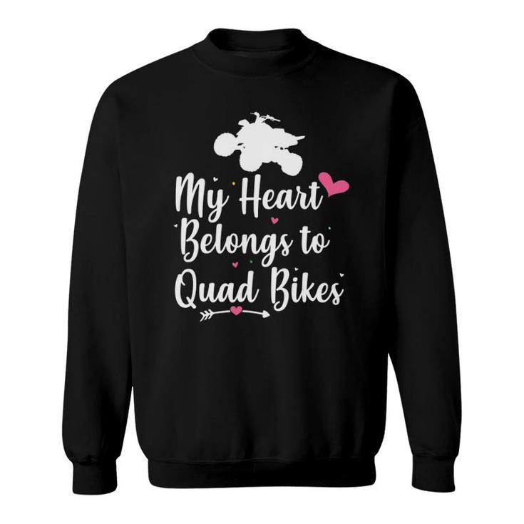 Valentine's Day Quad Bike Four Wheeler Atv Biker Sports Gift Sweatshirt