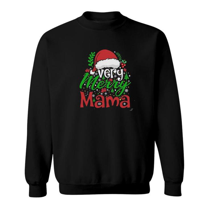Very Merry Mama Merry Christmas  Sweatshirt