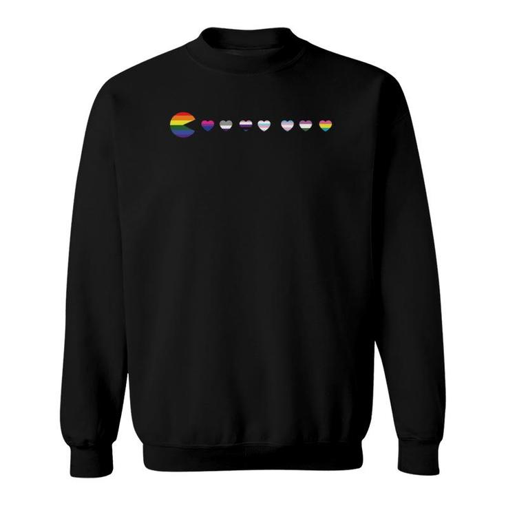 Video-Game Funny Gaming Lgbt-Q Ally Pride Flag Gamer Sweatshirt