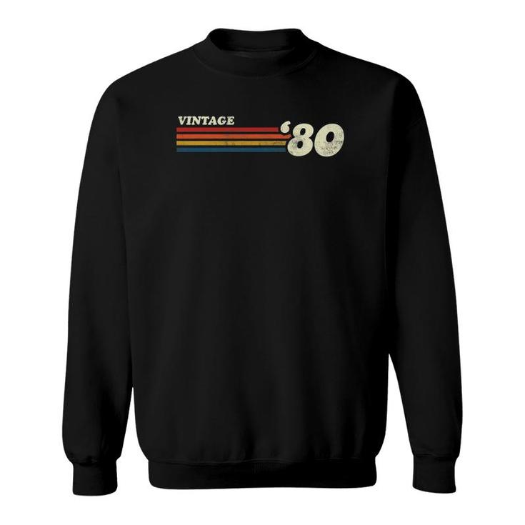 Vintage 1980 Chest Stripe 41St Birthday Sweatshirt