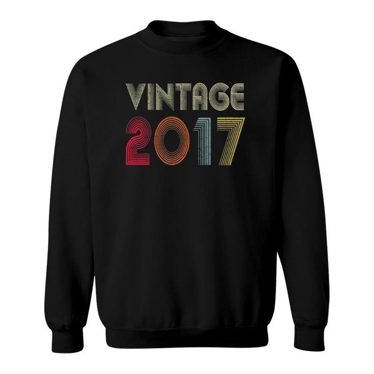Vintage 2017 Funny 5 Years Old Boys And Girls 5Th Birthday Sweatshirt