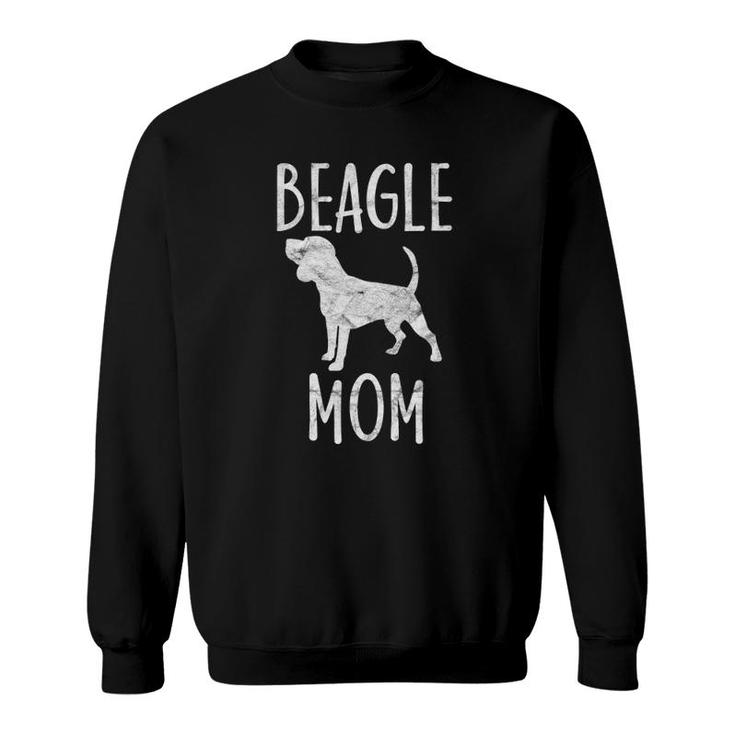 Vintage Beagle Mom Gift Dog Owner Tricolor Beagle Mother Sweatshirt