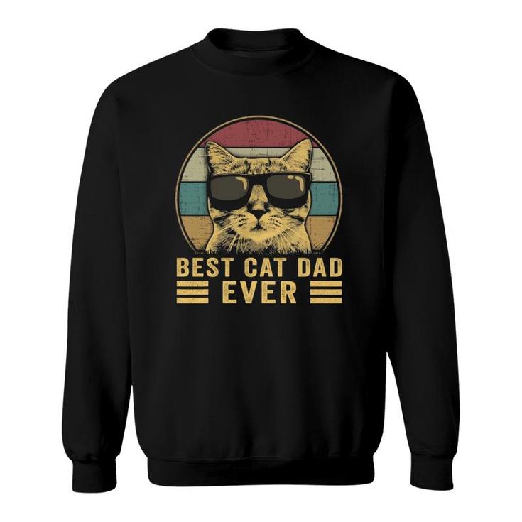 Vintage Best Cat Dad Ever Bump Fit Sweatshirt
