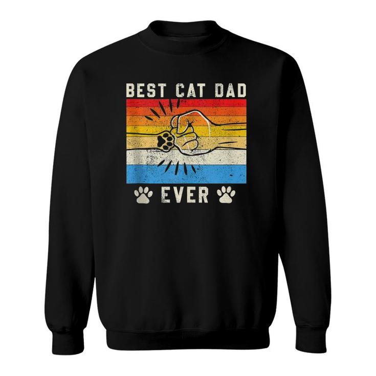 Vintage Best Cat Dad Ever Cat Dad Father Day Gift  Sweatshirt
