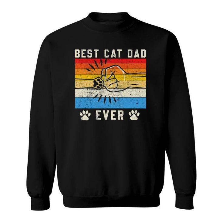 Vintage Best Cat Dad Ever Cat Dad Father's Day Gift Sweatshirt
