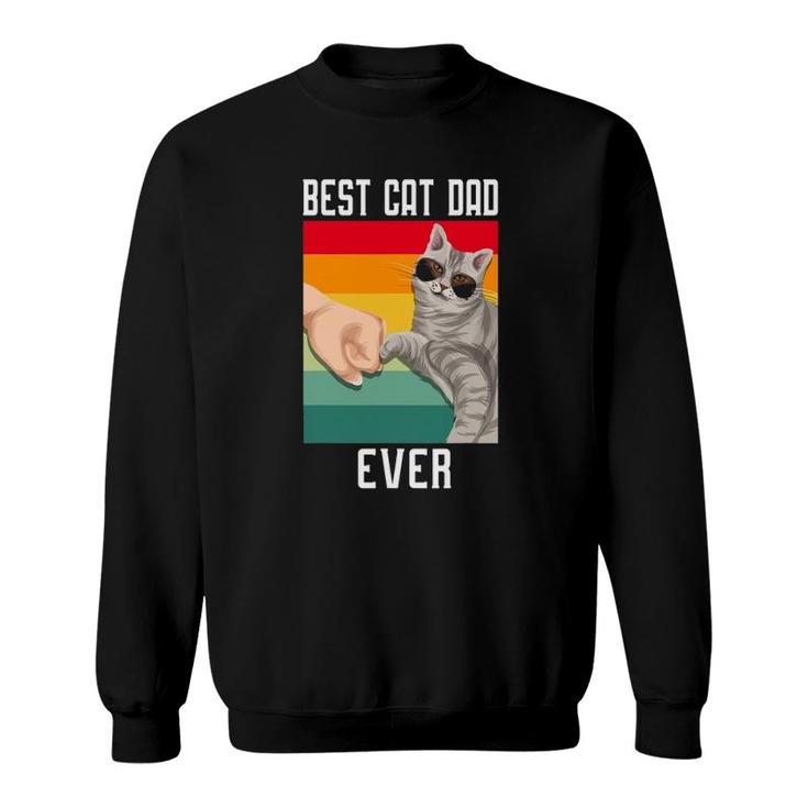 Vintage Best Cat Dad Ever Father's Day Sweatshirt