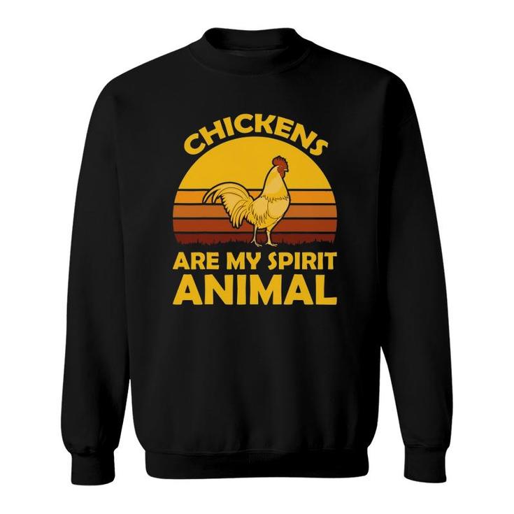 Vintage Chickens Are My Spirit Animal Sweatshirt