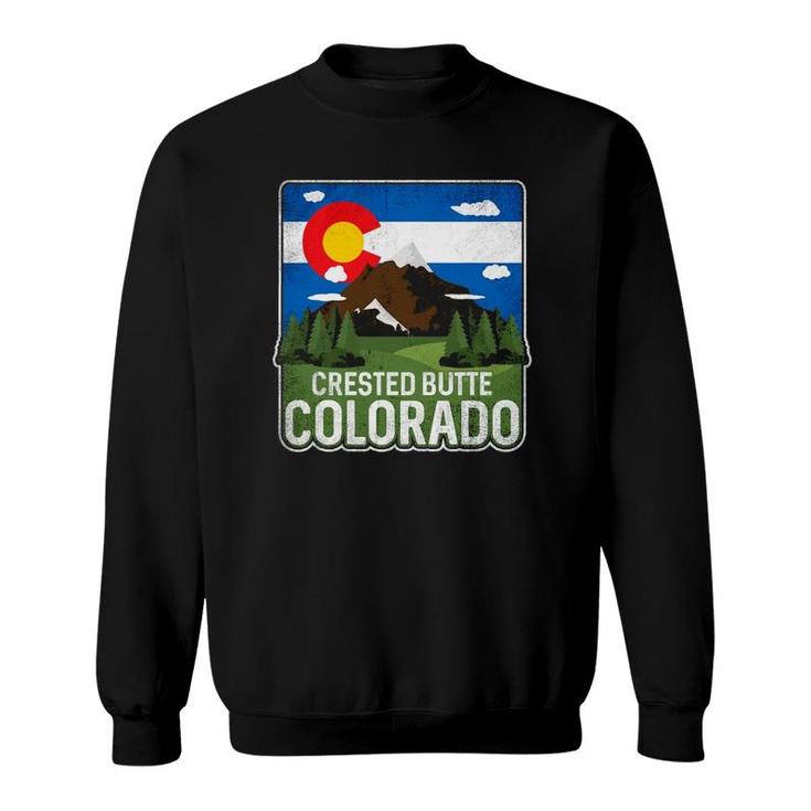 Vintage Crested Butte Colorado Rocky Mountains Sweatshirt