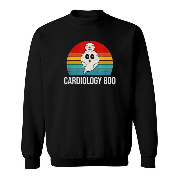 Vintage Halloween Ghost Cardiology Boo Nurse Nursing Medical Classic T Sweatshirt