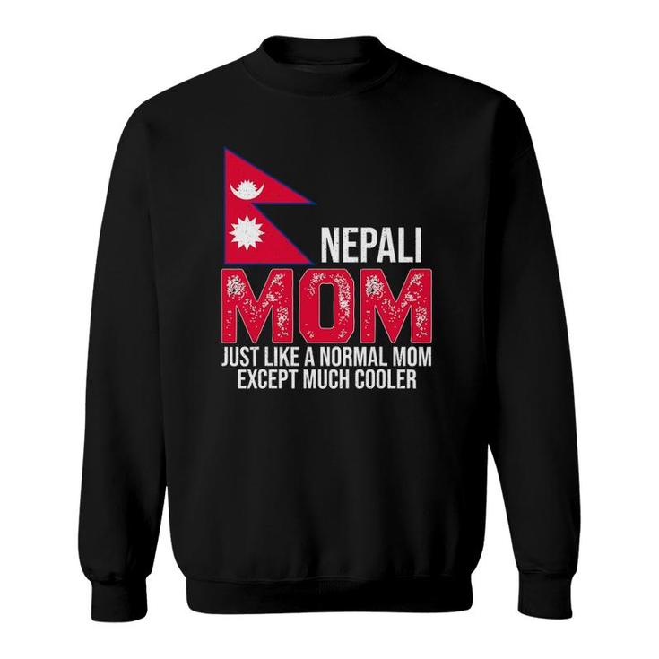 Vintage Nepali Mom Nepal Flag Design Mother's Day Sweatshirt