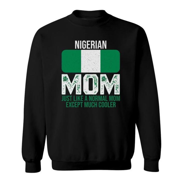 Vintage Nigerian Mom Nigeria Flag Design Mother's Day Sweatshirt