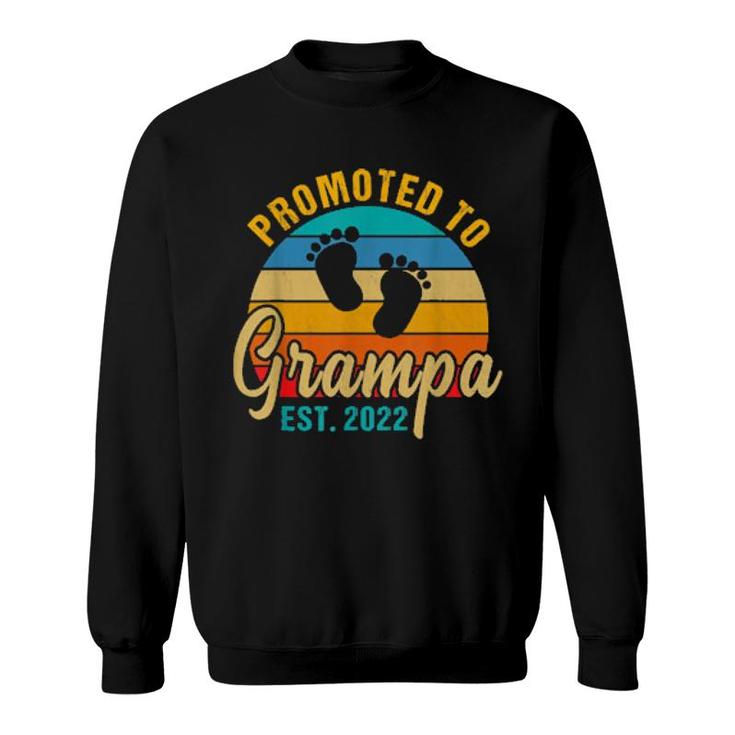 Vintage Promoted To Grampa 2022 Fathers Day New Grandpa  Sweatshirt