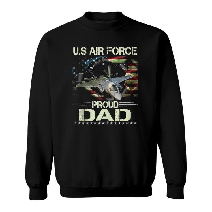 Vintage Proud Dad Us Air Force Flag - Usaf Tank Top Sweatshirt