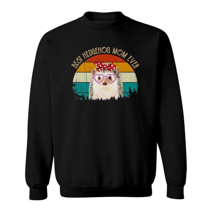 Vintage Retro Style Mother's Day Gift Best Hedgehog Mom Ever Sweatshirt