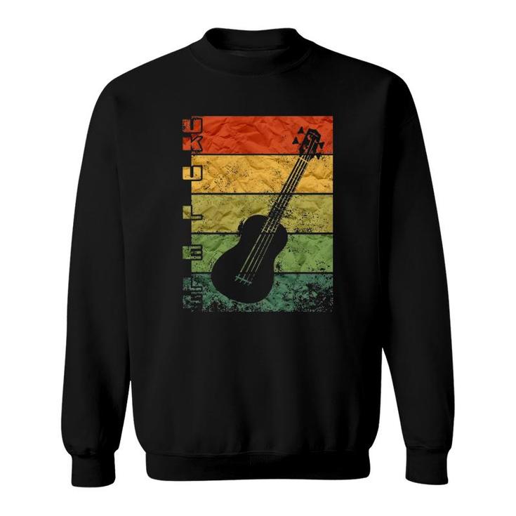 Vintage Ukulele Hawaiian Musician Uke Guitar Island Sweatshirt