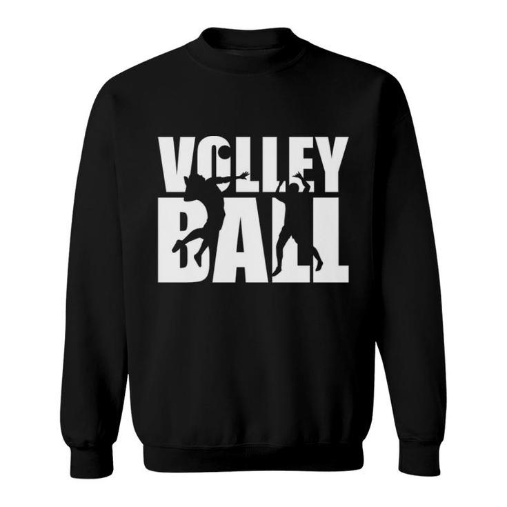 Volleyball Players Silhouette Sport Lover Gift Sweatshirt