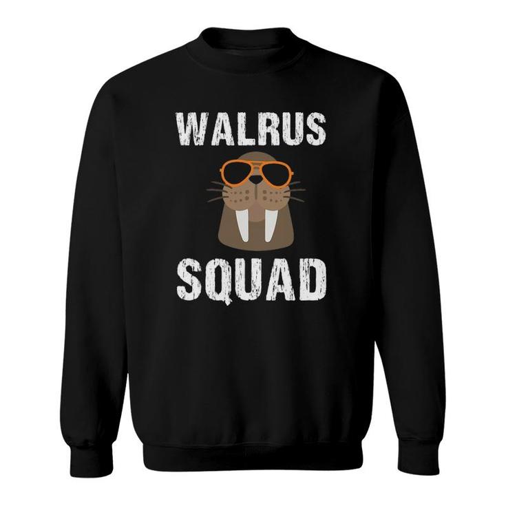 Walrus Squad Cute  Funny Sea Animal Lover Gift Kids Sweatshirt