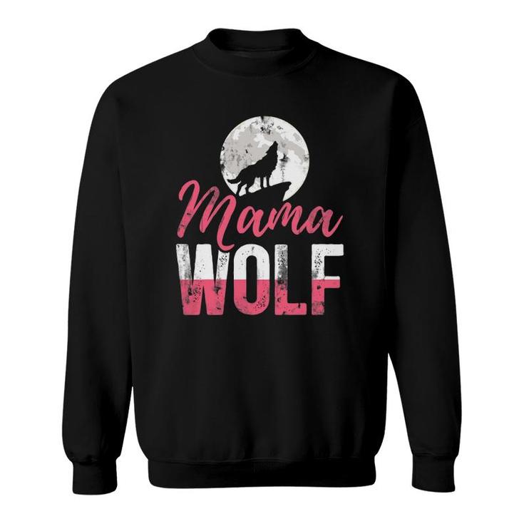 Wild Animal Lover Mother's Day Gift Idea Mom Wolf Sweatshirt