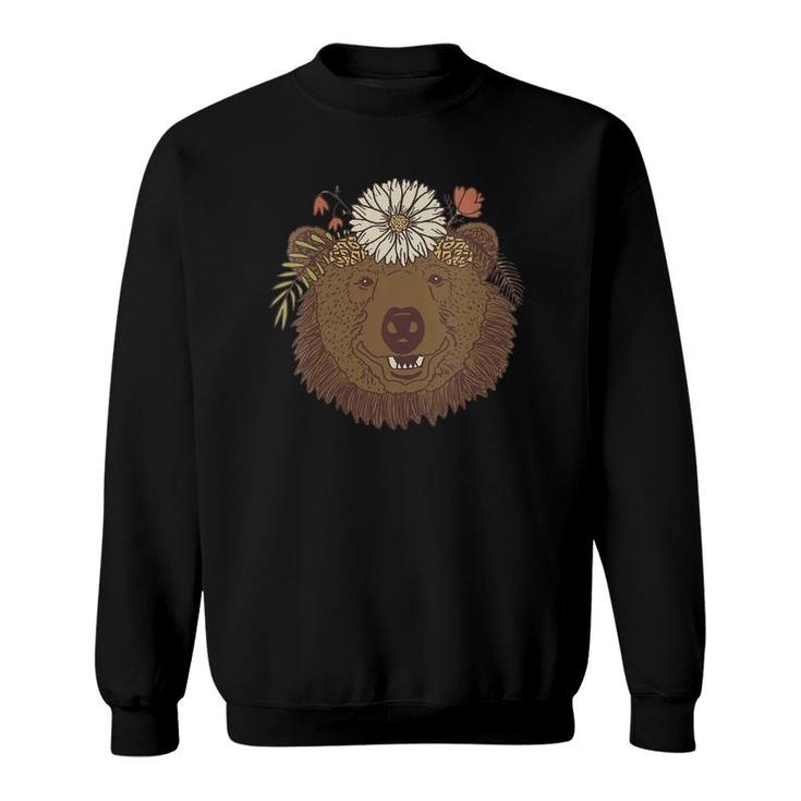Wildflower Bear Bear Lover Sweatshirt