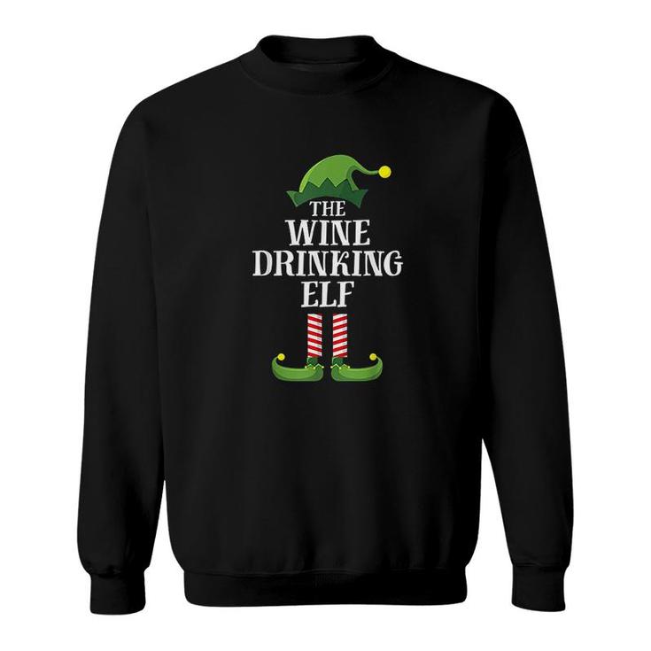 Wine Drinking Elf Sweatshirt