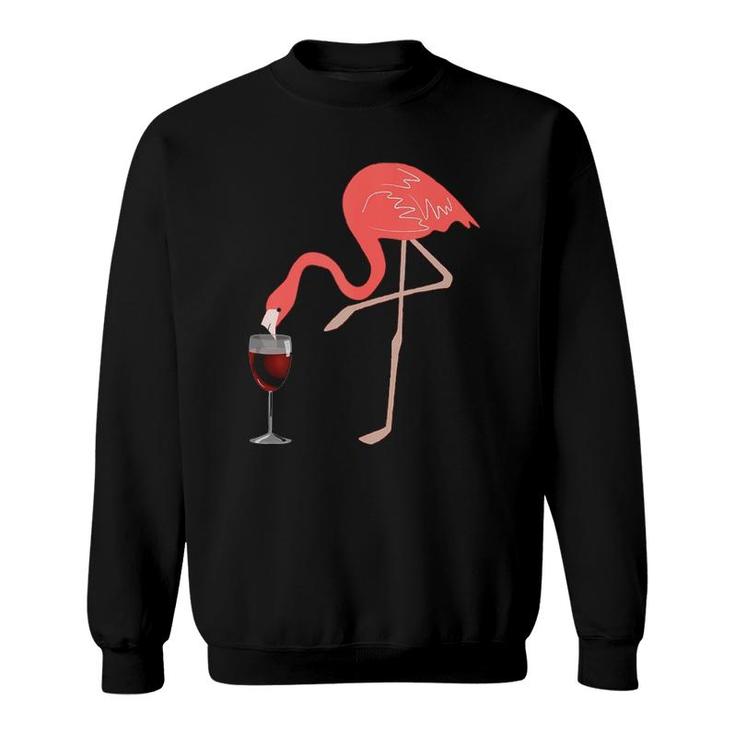Wine Lover's Pink Flamingo Fun Party Gift Tank Top Sweatshirt