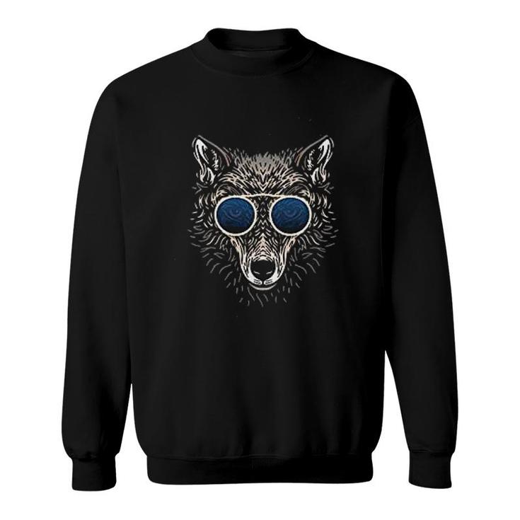 Wolf In Sunglasses Sweatshirt
