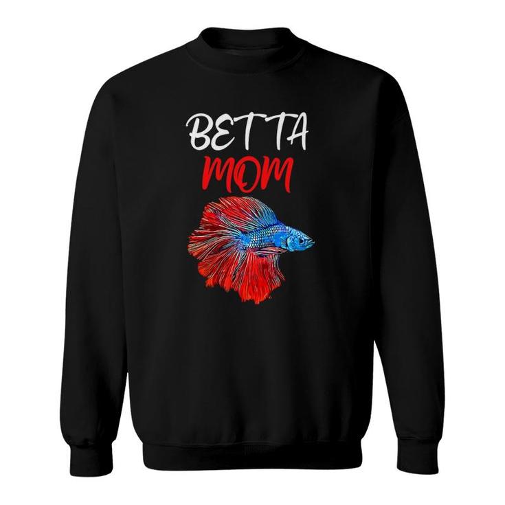 Womens Betta Mom Betta Fish Graphic Sweatshirt