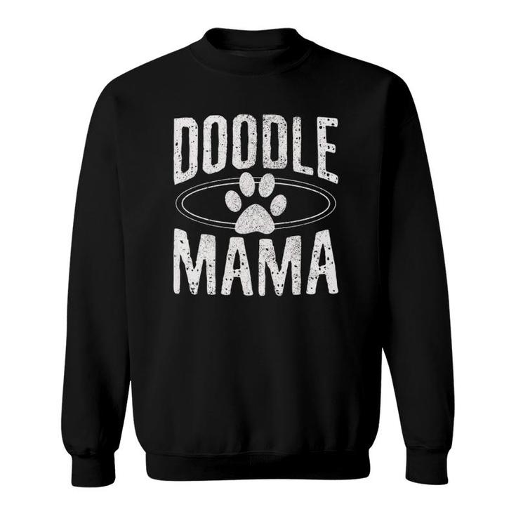 Womens Doodle Mama - Goldendoodle Mom Dog Paw Funny Cute Gift  Sweatshirt