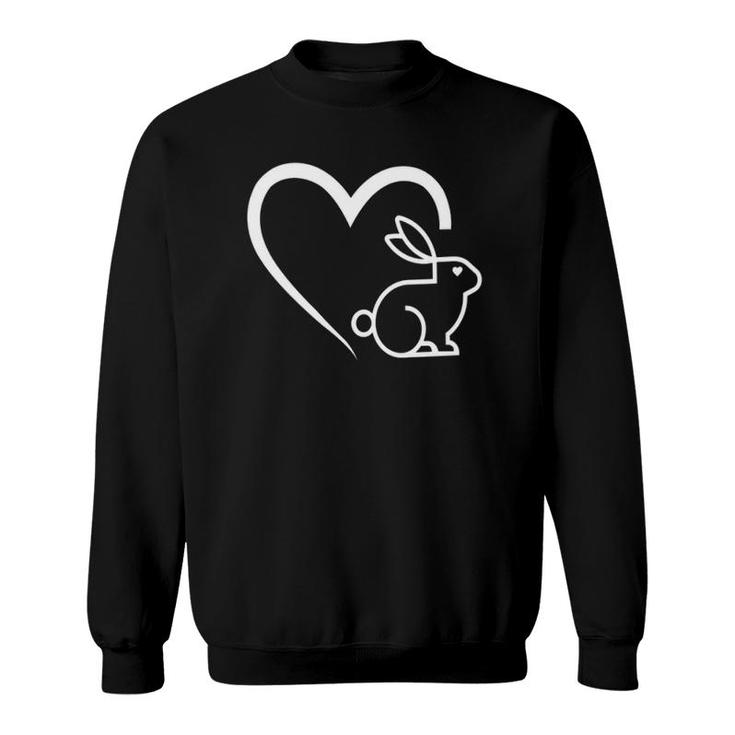 Womens Easter Bunny Rabbits Hearts - Sweetheart Rabbit Bunnies  Sweatshirt