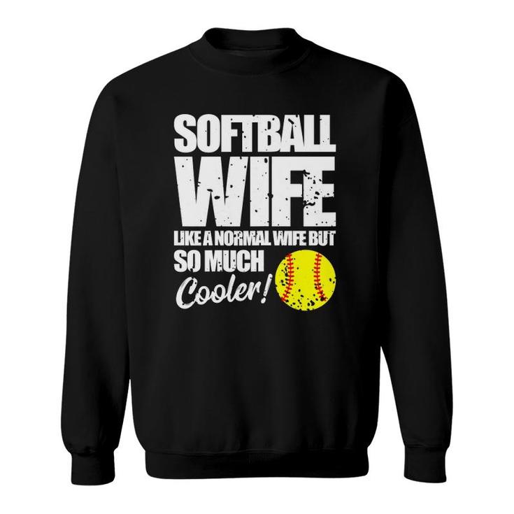 Womens Fastpitch Softball Funny Mom Sweatshirt
