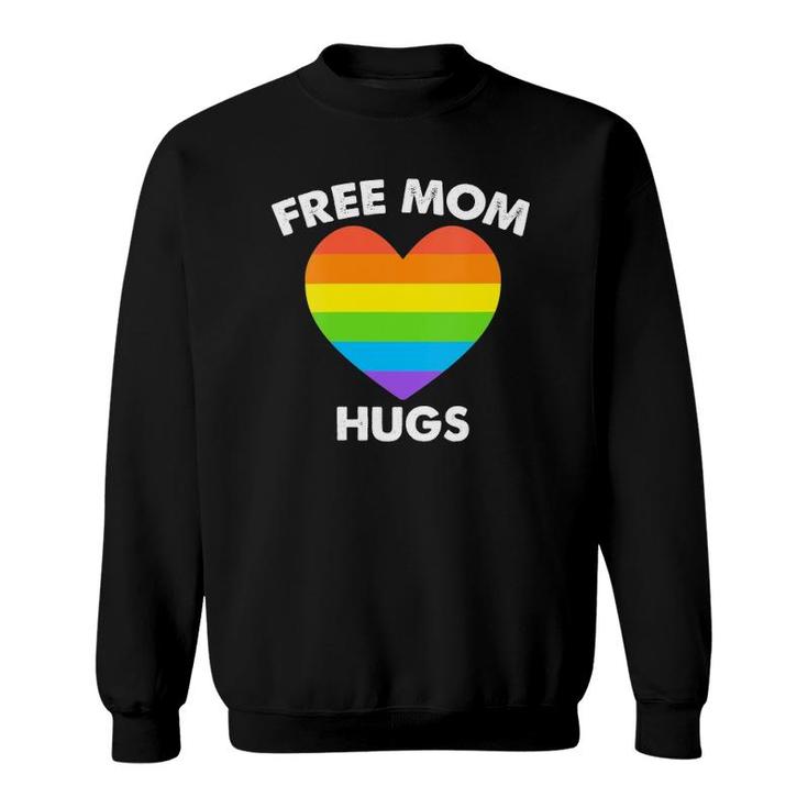 Womens Free Mom Hugs V-Neck Sweatshirt